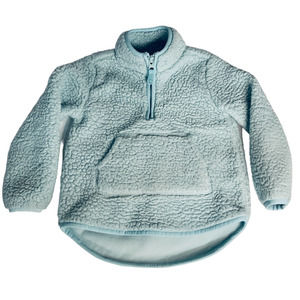 Carter's Toddler Outdoor Light Teal Sherpa 1/4 Zip Pull Over Fleece Size 3T